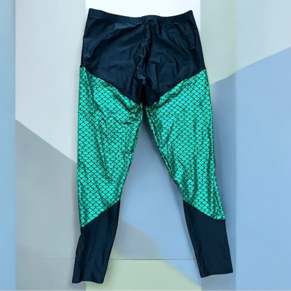 Handmade iridescent mermaid fish scales metallic leggings-XL - Picture 6 of 10